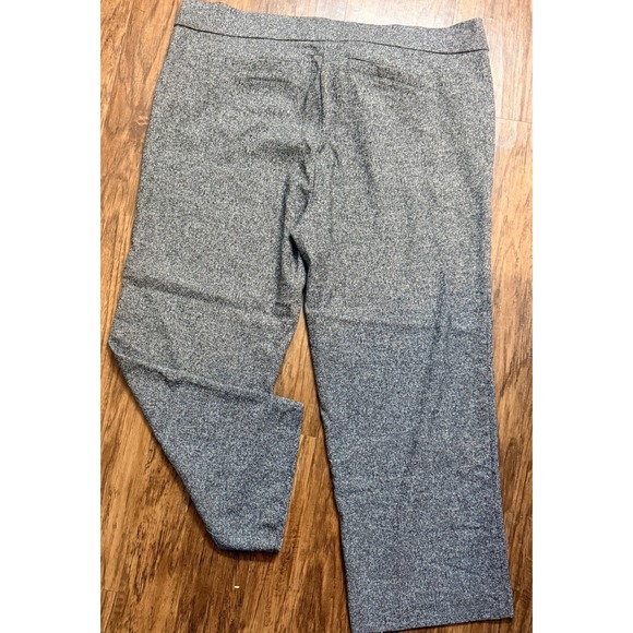 Avenue Cropped Trouser Work Pants Petite Size 18 Black Heathered Stretch Pull-on - Picture 4 of 7